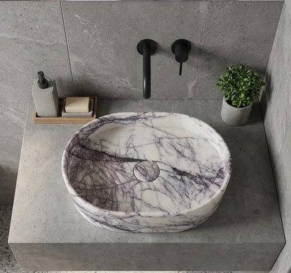 Lilac Marble Oval Sink