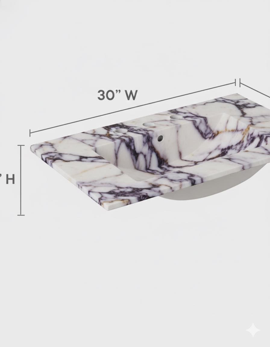 Calacatta Viola Countertop Sink