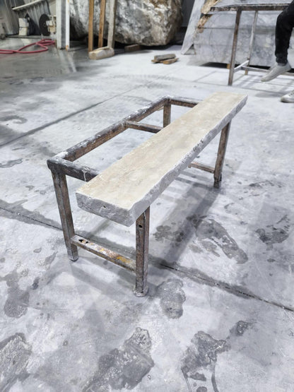 Natural Edge Travertine Shelf