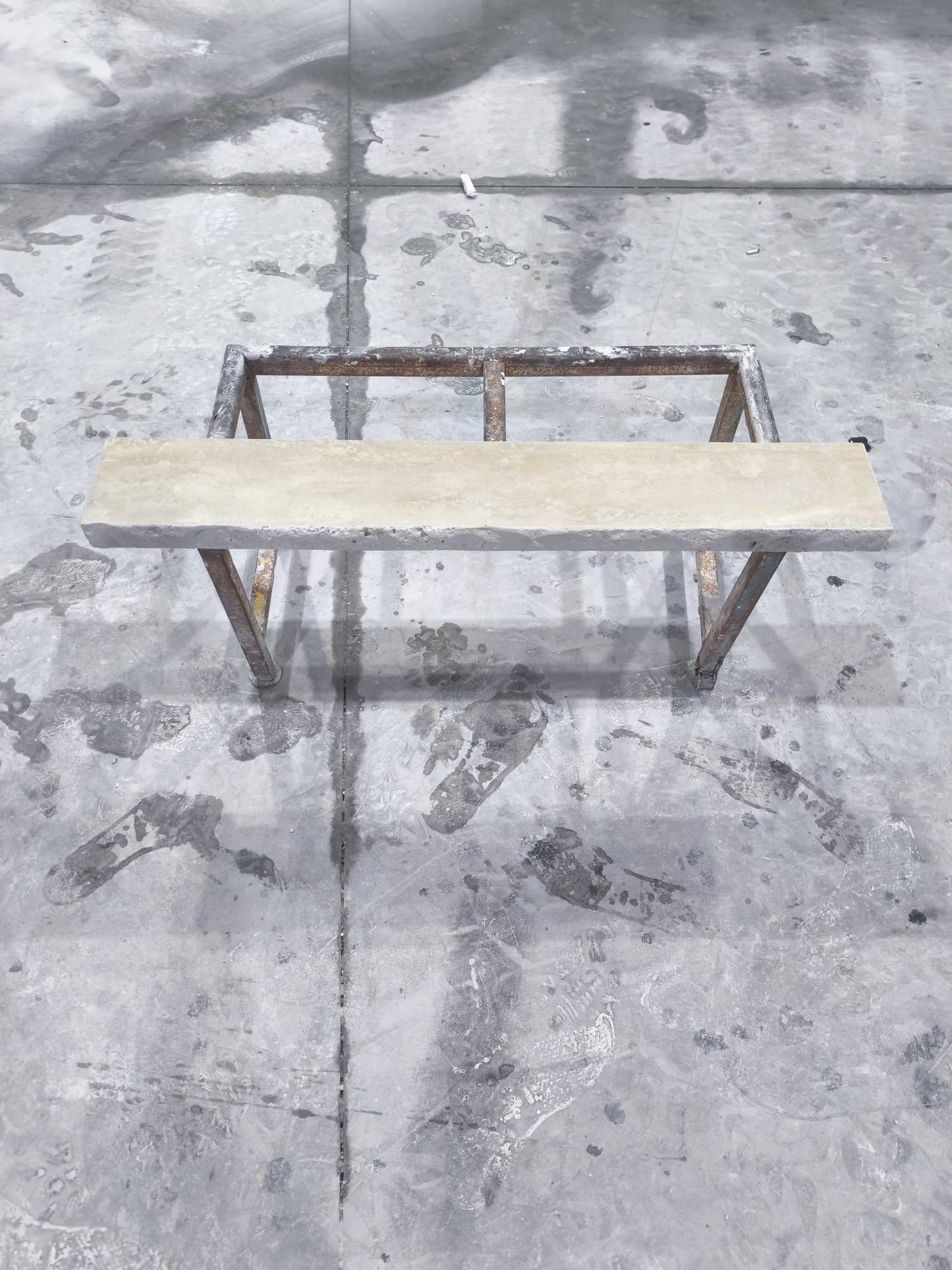 Natural Edge Travertine Shelf