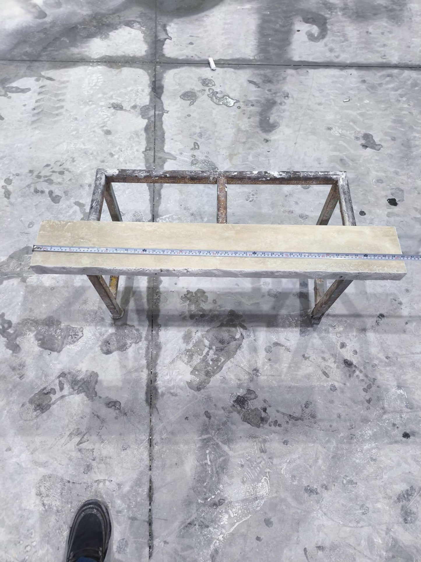 Natural Edge Travertine Shelf