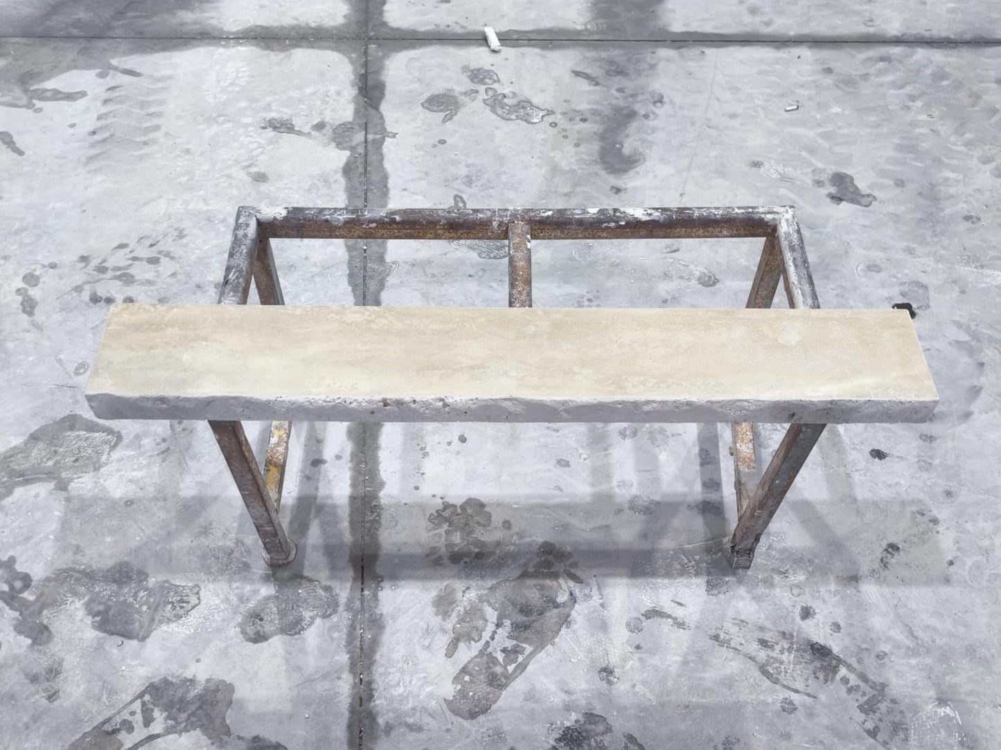 Natural Edge Travertine Shelf
