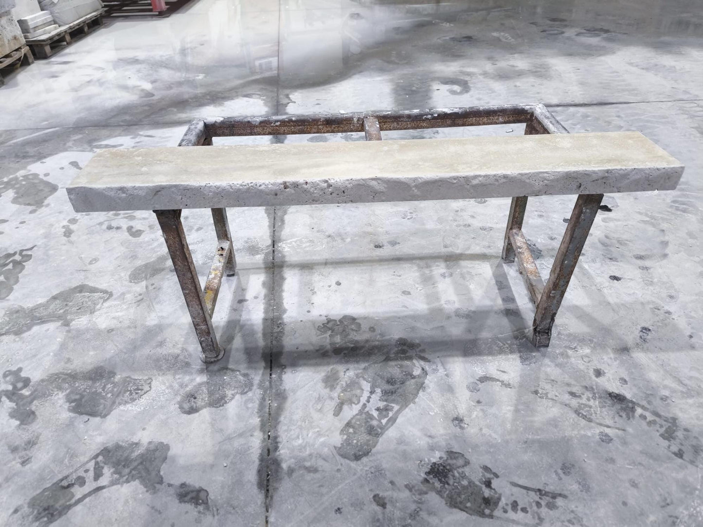 Natural Edge Travertine Shelf