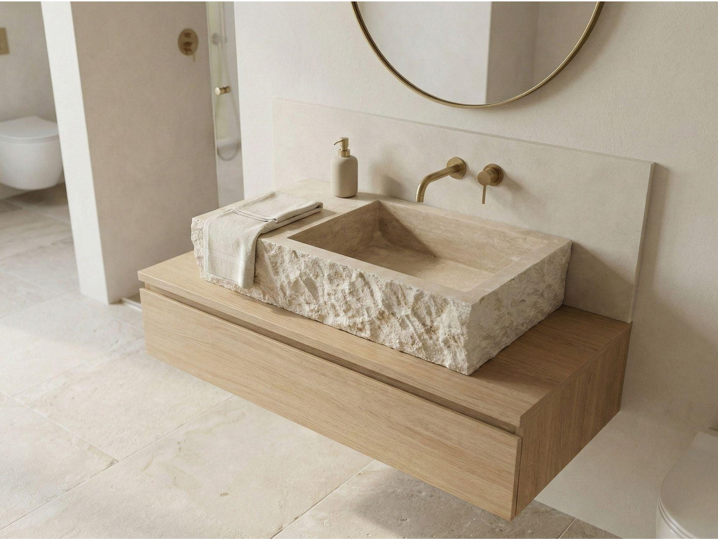 Travertine Sink