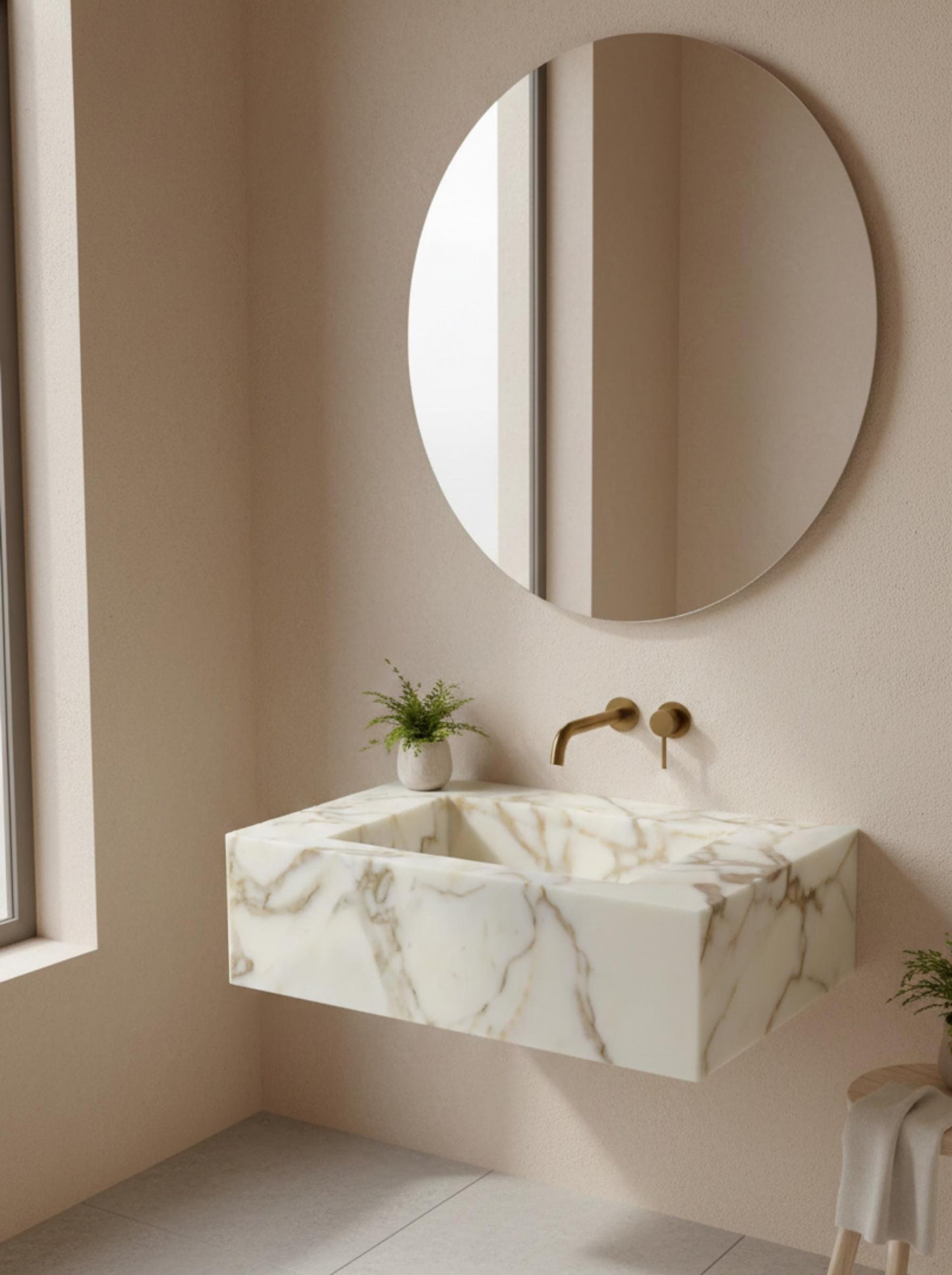Calacatta Gold Marble Sink