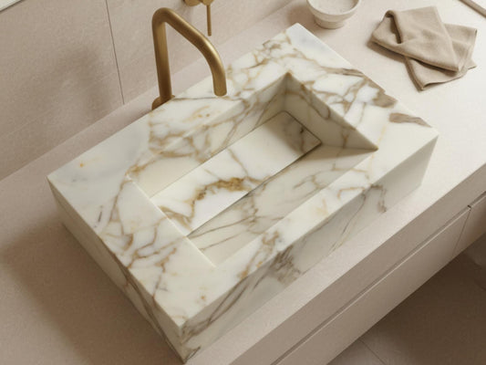 Calacatta Gold Marble Sink