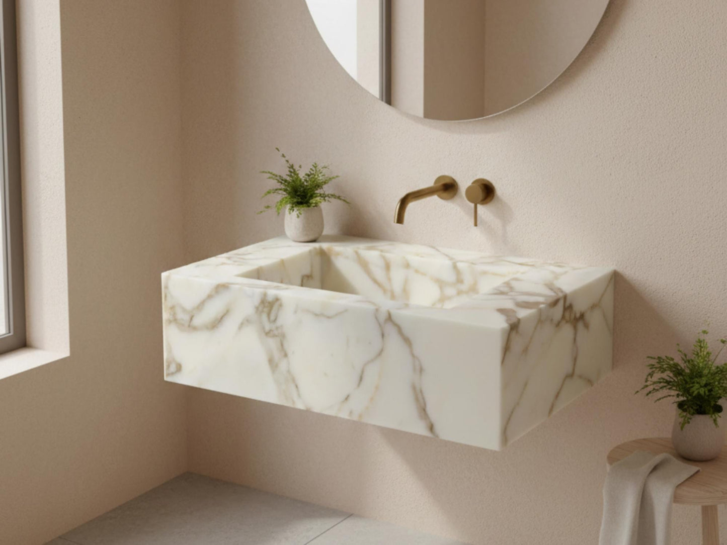 Calacatta Gold Marble Sink