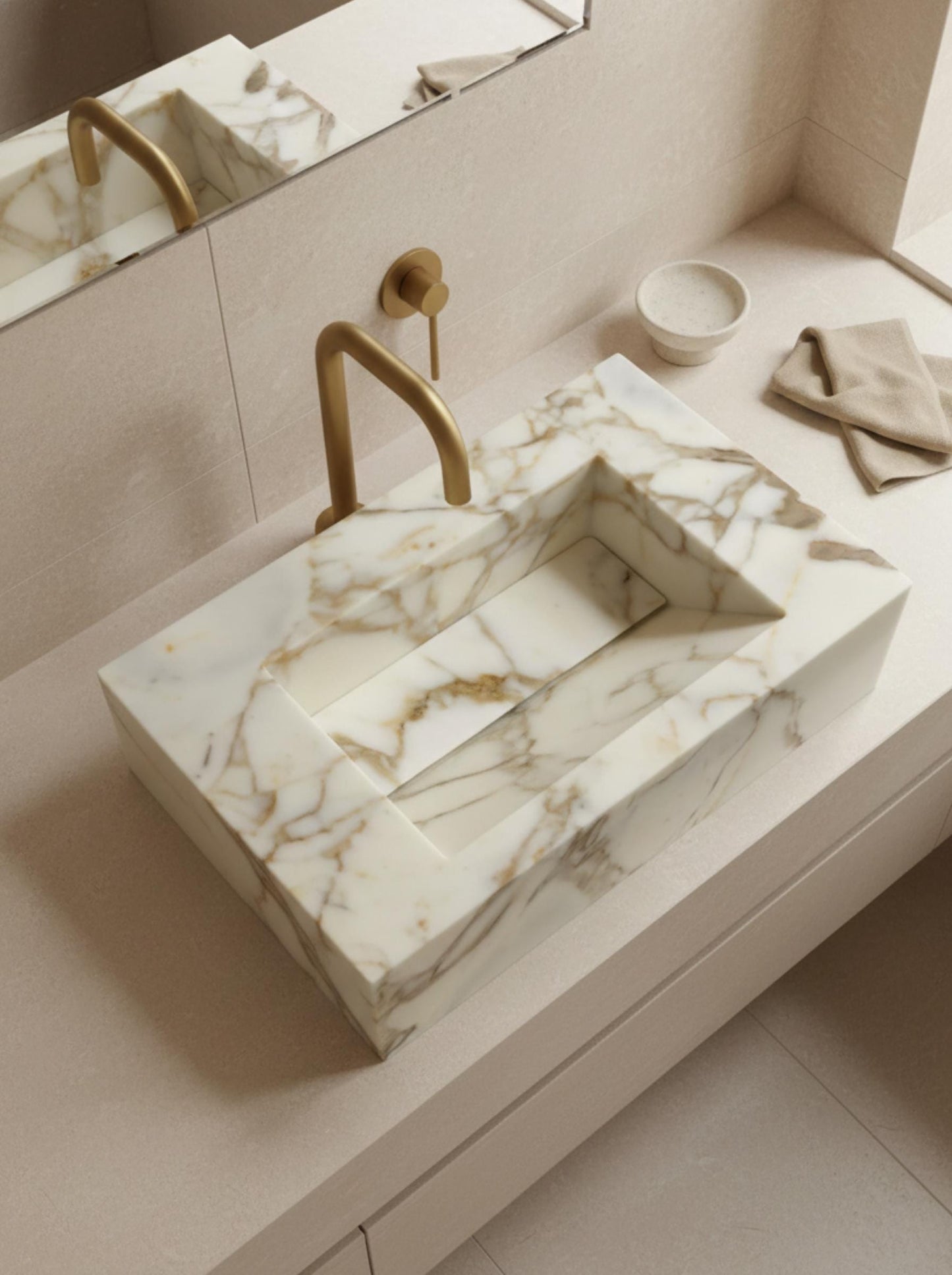 Calacatta Gold Marble Sink