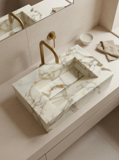 Calacatta Gold Marble Sink