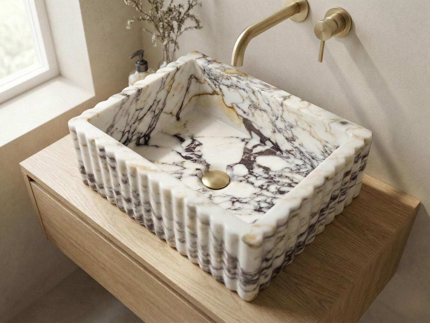 Calacatta Viola Marble Sink
