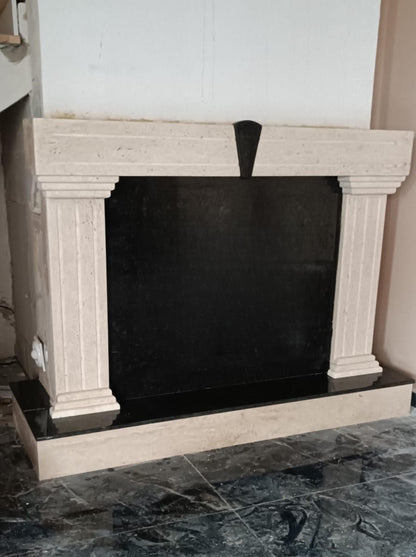 Travertine Fireplace Mantel Surround
