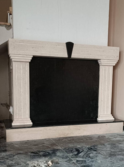 Travertine Fireplace Mantel Surround