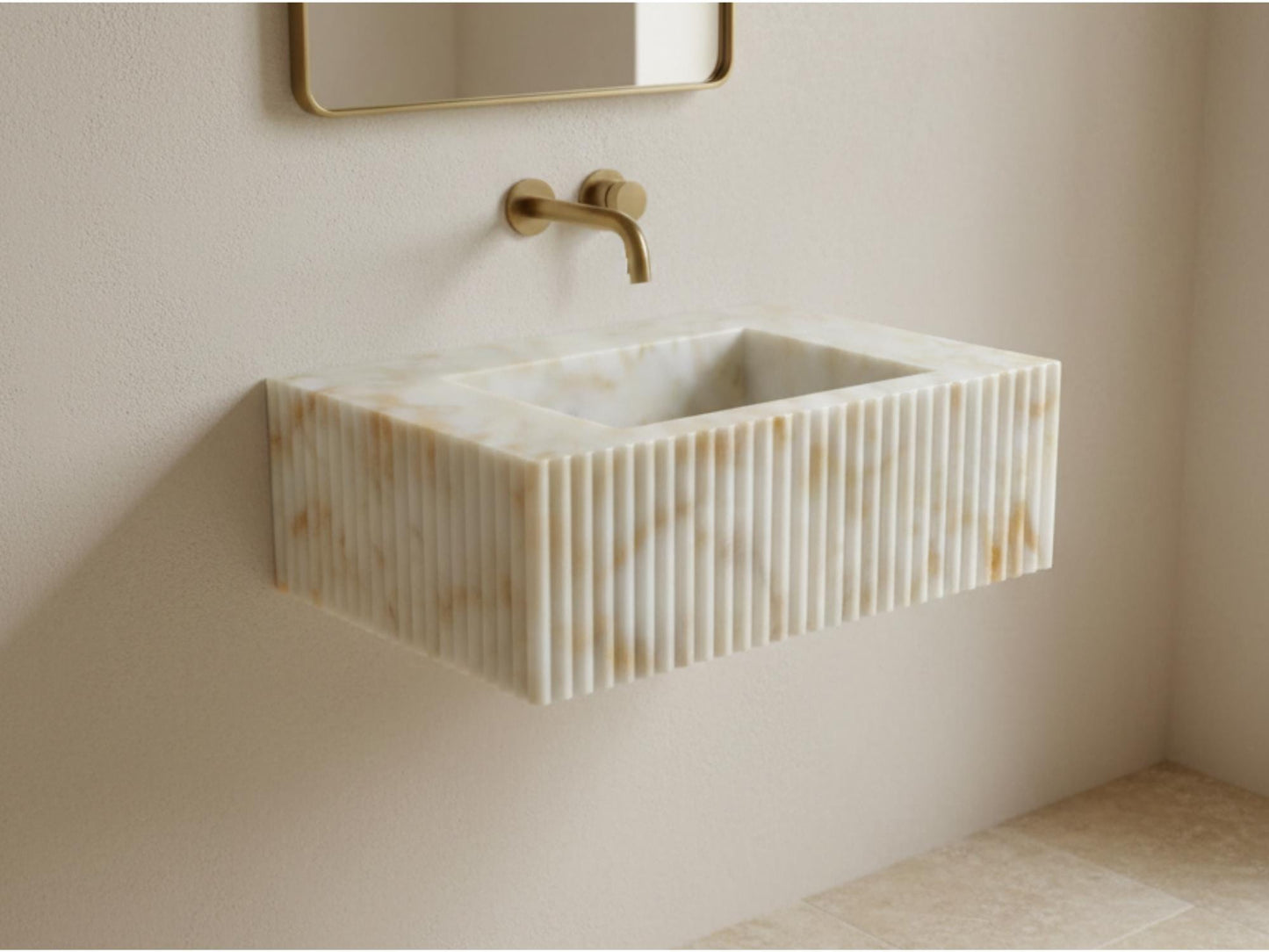 Calacatta Gold Marble Sink