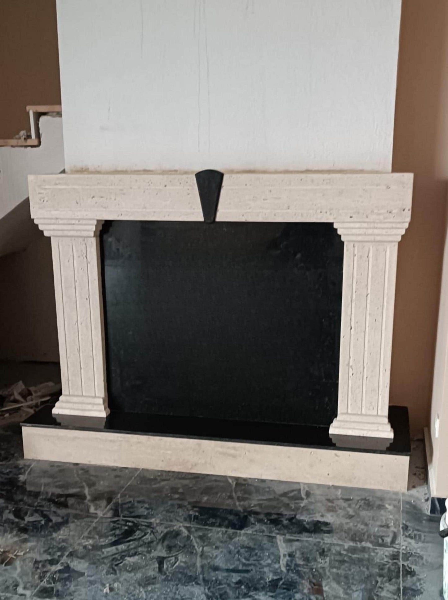 Travertine Fireplace Mantel Surround