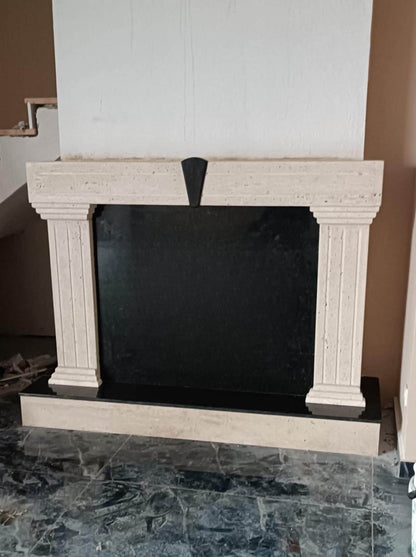 Travertine Fireplace Mantel Surround