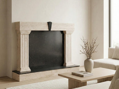 Travertine Fireplace Mantel Surround