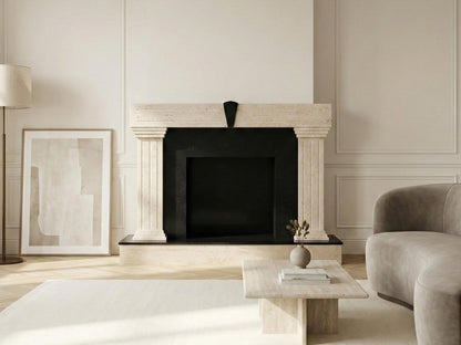 Travertine Fireplace Mantel Surround