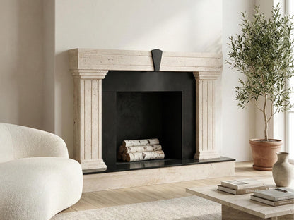 Travertine Fireplace Mantel Surround