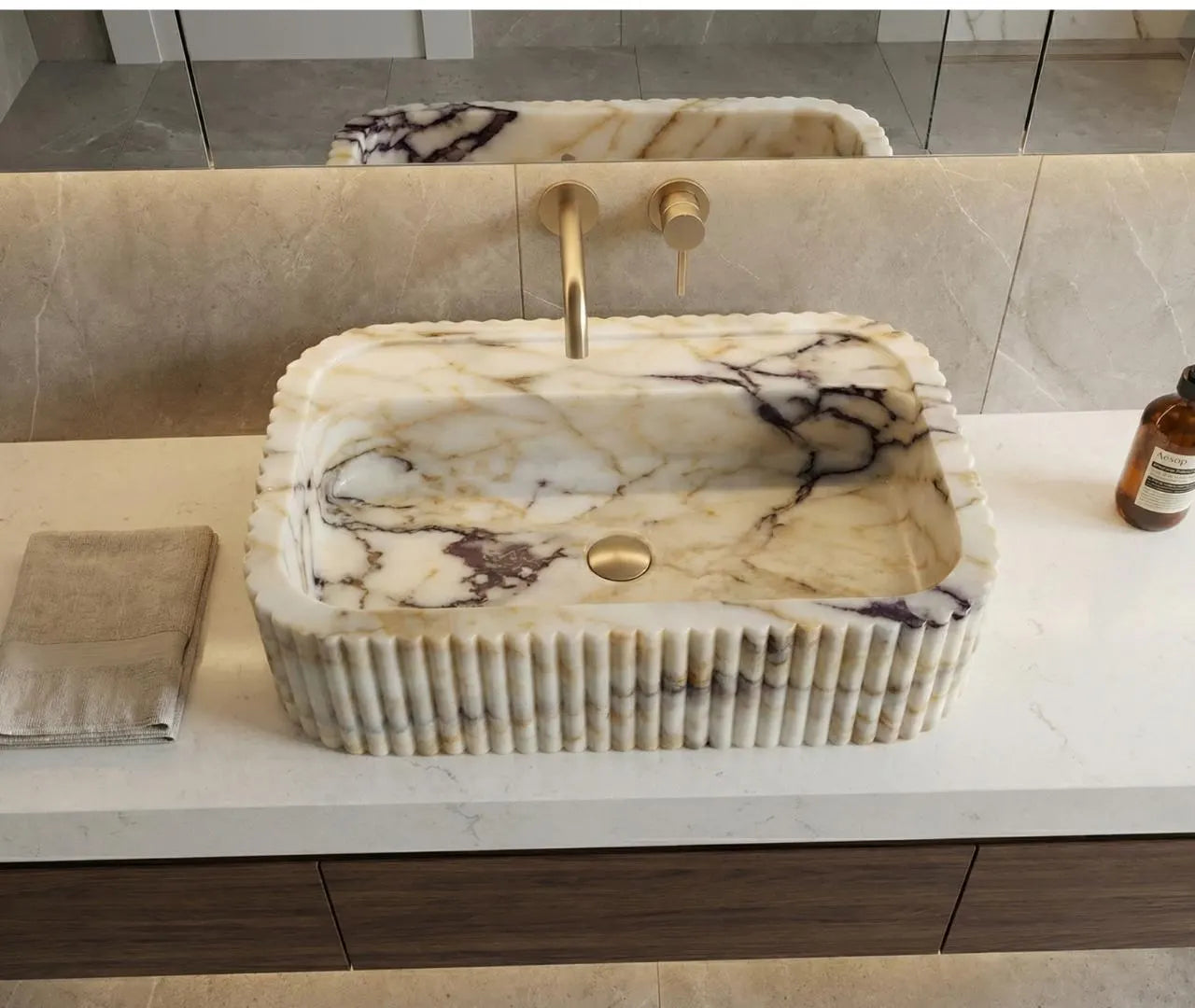 Calacatta Gold Marble Sink