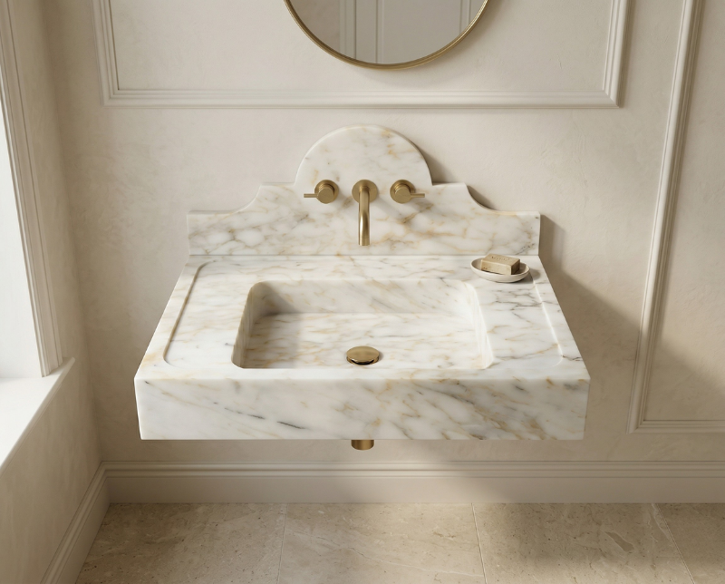 Calacatta Sugar Marble Sink